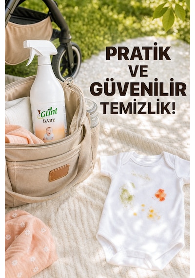 Glint Baby 1 Litre Bitkisel İçerikli Bebek Çamaşır Leke Çıkarıcı