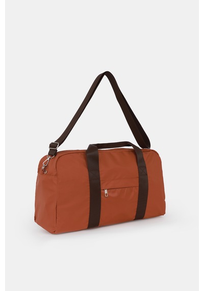 İcone Bag Kadın & Erkek Spor Çantası, Paraşüt Kumaş Önü Cepli Unisex Spor Fitness Gym Çantası Kiremit