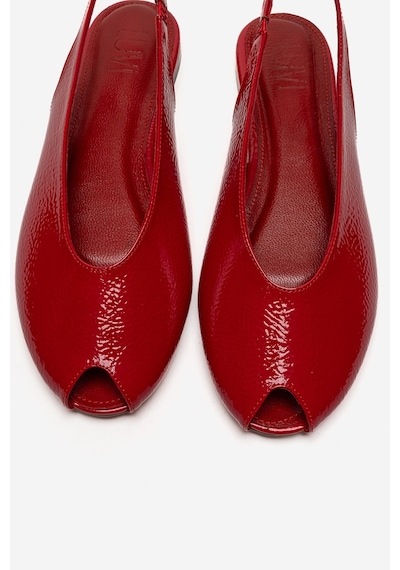Luvishoes Serına Kırmızı Kırışık Rugan Kadın Sandalet