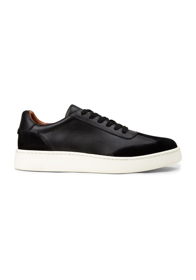 Deery Erkek Siyah Hakiki Deri Sneaker Ayakkabı - 04407msyhe01