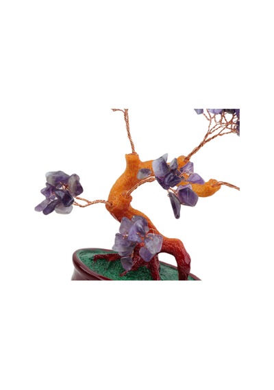 Feng Shui Doğal Kuvars Taşlı Bonsai Şans Bereket Çakra Meditasyon Ağacı Biblo Ev Ofis Hediyesi Mdl 2