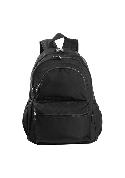 Bagacar 1050 Krinkıl Kumaş Su Geçirmez Laptop Bölmeli Okul Ve Günlük Sırt Çantası Siyah