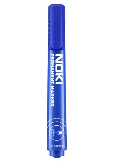 Noki Marker Permanent Kalem Kesik Uç Mavi