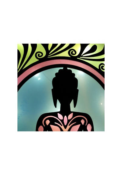 Epoksili Meditasyon Yoga Buda Figürlü Tablo Dekoratif Duvar Dekorlu Gece Lambası Sarı - 757050817 Sarı