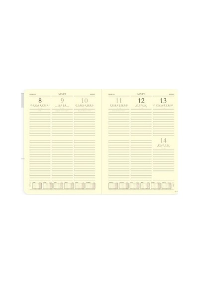2027 422-sek 20x28 Spiralli Haftalık Ajanda Mavi