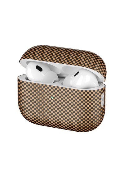 Apple AirPods Uyumlu Pro 2 Zore Airbag 43 600d Karbon Fiber Kulaklık Kılıfı Gold