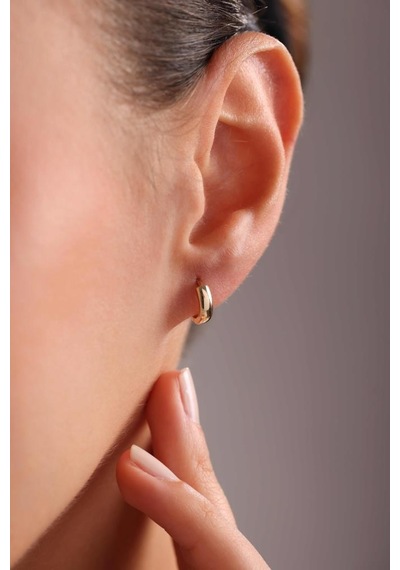 Altın Du Z Oval Halka Ku Pe 1 Cm 3mm