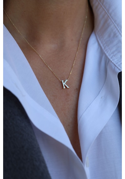 Yenigün Kuyumculuk 14 Ayar Altın K Harfli Kolye Kly26496