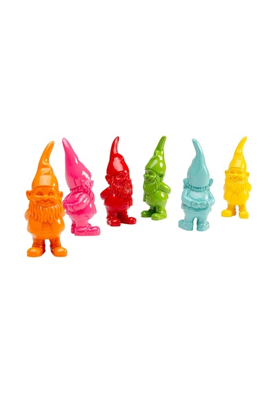 Tasarım Dekoratif Figür Cüce 6/parça , Çok Renkli, Dekorasyon Objesi, Ev Aksesuarları, Cüce Motifi, 11 X 4 X 4 Cm Y/g/d