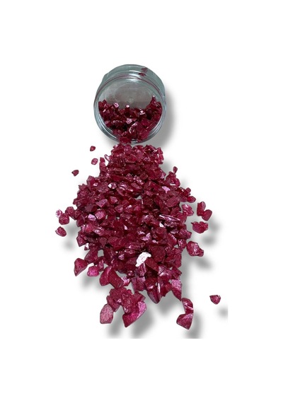 Epoksi Çalışmalarınız İçin Parlak Cam Kırıkları 4-8 Mm Kırmızı 100 Gr