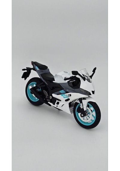 Yamaha Yzf-r3 1:12 Diecast Motosiklet - Sesli Işıklı Metal Model