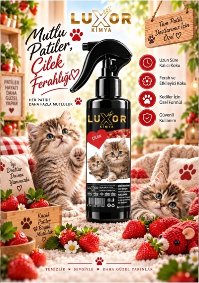 Luxor Kimya Kedi Parfümü Çilek 200 ml