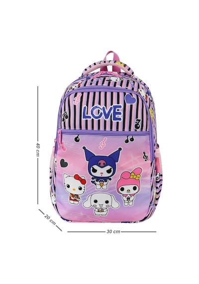 Yeni Sezon Kuro Desenli 2 Li Ortopedik Kız Okul Çantası Seti Okul Çantası+beslenme Çantası Purple