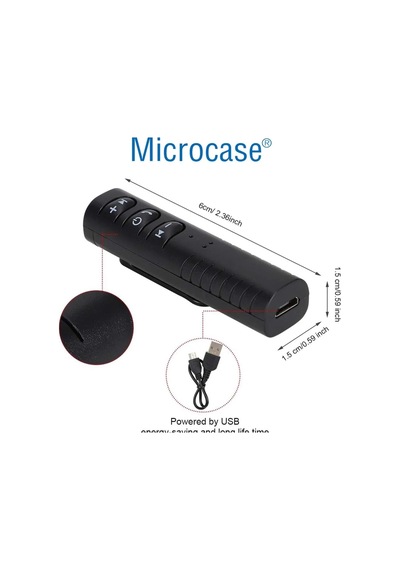 Ars-wr05 Şarjlı Araç Aux Bluetooth Adaptör Müzik Çalar Aux Girişli Araç Kiti - Al4647
