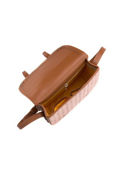 Bilik Deri Monogram Pembe/taba Kadın Çapraz Askılı Çanta İv Z-24- 001