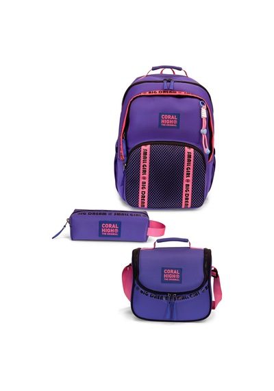 Coral High Mor 3'lü Okul Çanta Seti Set0124409