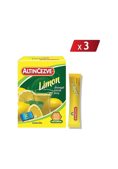 Altıncezve Limon Aromalı Tek İçimlik İçecek Tozu 3'lü 40 x 1.5 G