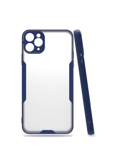 Gld-spt- Newface Apple Uyumlu iPhone 11 Pro Max Kılıf Platin Silikon - Lacivert