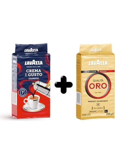 Lavazza Crema E Gusto Filtre Kahve 250 gr & Qualita Oro Filtre Kahve 250 gr