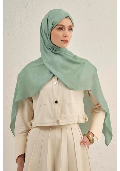 Armine Lyocell Viscon Dalga Desen Şal 1 Mint Yeşili