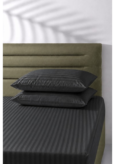 Çizgili Saten Çarşaf Takımı Seti Lastikli Yumuşak & Parlak Tek/çift/battal Boy 30 Cm Yükseklik Antrasit Çizgili Saten Çarşaf Takımı Seti Lastikli Yumuşak & Parlak Tek/çift/battal Boy 30 Cm Yükseklik Antrasit