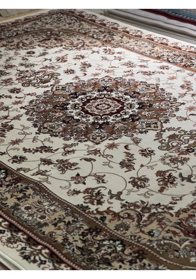 Asaryün Halı Ipek H3809c Krem Bej İpeksi Geleneksel Renkli Göbekli Klasik Desen Salon Halısı Modern Renkli Asaryün Halı Ipek H3809c Krem Bej İpeksi Geleneksel Renkli Göbekli Klasik Desen Salon Halısı Modern Renkli