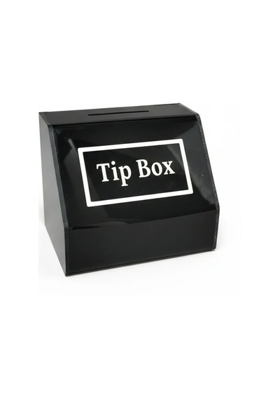 Tipbox - Bahşiş Kutusu Siyah - 15x10xh12cm