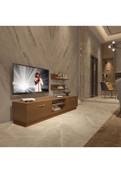 Decoraktiv Eko 4b Slm Dvd Tv Ünitesi Tv Sehpası Ceviz