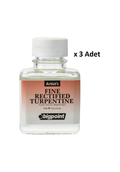 Bigpoint Damıtılmış Terebentin 75 Ml Yağlı Boya X 3 Adet Şeffaf