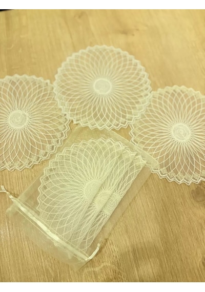 6'lı Dantel Kahve Sunumluğu 15x15 Cm Asorti Desenli Türk Kahvesi Sunum Seti Ckhmtgsb3netqrvo2m2 Diğer