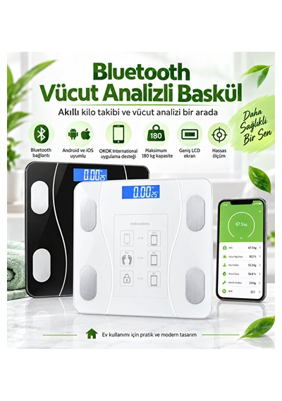 ltech Bluetooth Akıllı Dijital Baskül 180 KG