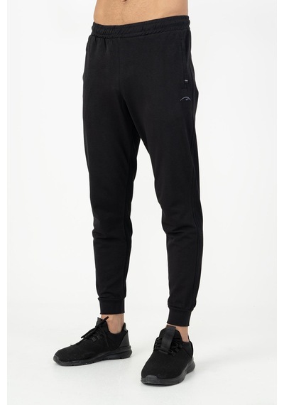 Maraton Sportswear Regular Erkek Ribana Paça Basic Siyah Eşofman Altı 20922-siyah Siyah
