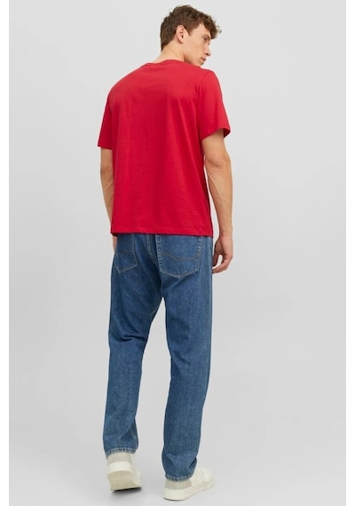 Jack & Jones Göğüs Baskılı Tişört - Corplogo 12233999 True Red Lacivert