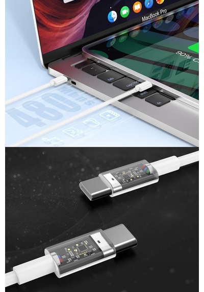 Dumles Apple Uyumlu iPhone 15/15 Pro Type-c To Type-c Hasır Örgü Hızlı Şarj Kablosu 1m