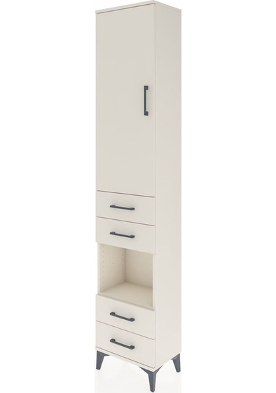 Arges Dolap 4 Raflı 4 Çekmeceli Tek Kapaklı 44x30x221 Aytaşı-... Aytaşı