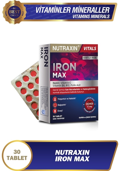 Nutraxin Iron Max 17 Mg 30  Tablet