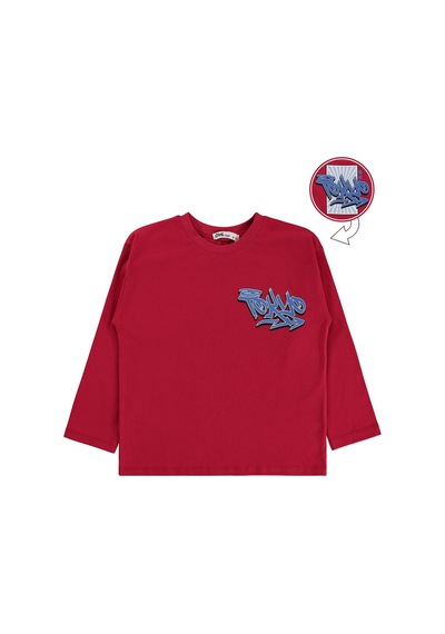Civil Boys Tokyo Baskılı 6-9 Yaş Sweatshirt - Kırmızı Nar Çiceği