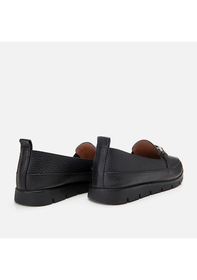 Hotiç Hakiki Deri Siyah Kadın Tokalı Loafer 01ayh306720a100 Siyah-black Siyah