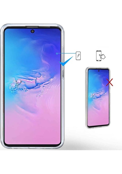 Xiaomi Poco F3 Kılıf Zore Enjoy 360 Derece Tam Kaplayan Silikon Renksiz