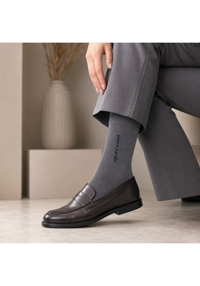 Pierre Cardin Gri Merserize Çorap 41-44 Beden Klasik Günlük Çorap Çok Renkli