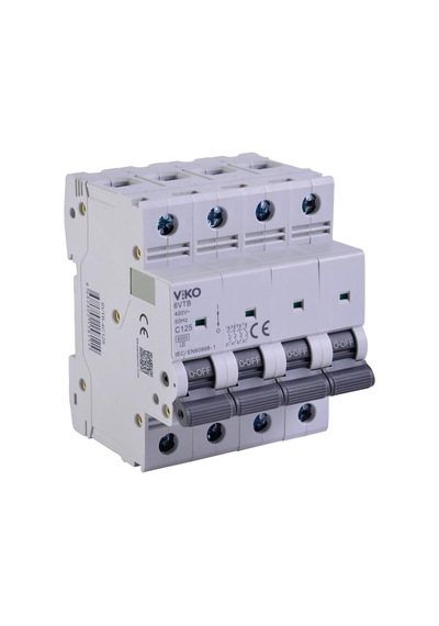 6vtb-4c125 Otomatik Sigorta 6ka C Tipi 4 Kutup 125a