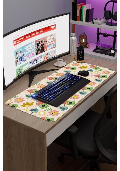 Çocuk Kaymaz Dikişli Kauçuk Oyuncu Mousepad V3 - 90x40 Xxl Gaming Mouse Pad Fare Altlığı