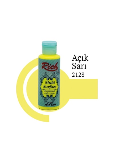 Rich Multi Surface 2128Açık  Sarı Boya Akrilik Boya 120 Cc