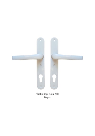 Pimapen Pvc Plastik Kapı Kolu Demirli Yale Beyaz