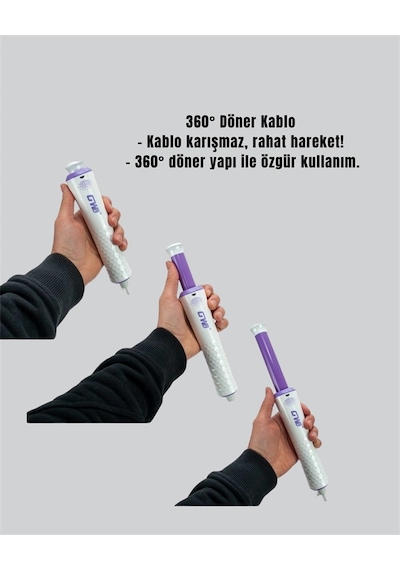 Gw 32mm Döner Başlıklı Saç Kıvırma Makinesi - Her An Her Yerde Profesyonel Şekillendirme