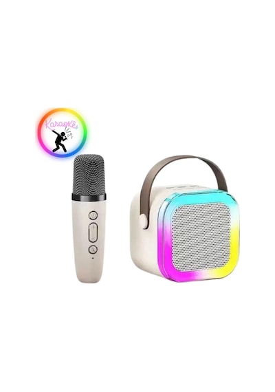 Karaoke Hoparlör 5w Tf Kart/usb/tws/ses Değiştirme Özellikli Mikrofonlu Rgb Işıklı Bluetooth Speaker