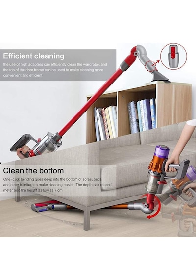Dyson V7 V8 V10 V11 V15 Uyumlu Mobilya Altı Adaptörü Aparatı Süpürge Parçası
