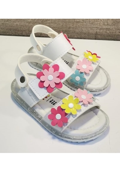 Wendy K45b Bebe Kız Sandalet Beyaz