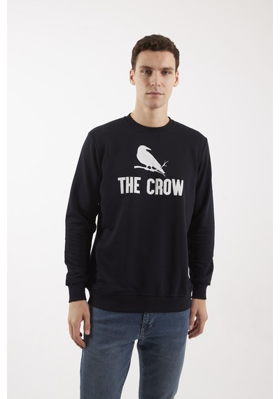 The Crow Zoom Lacivert O-yaka Sweatshırt Lacivert