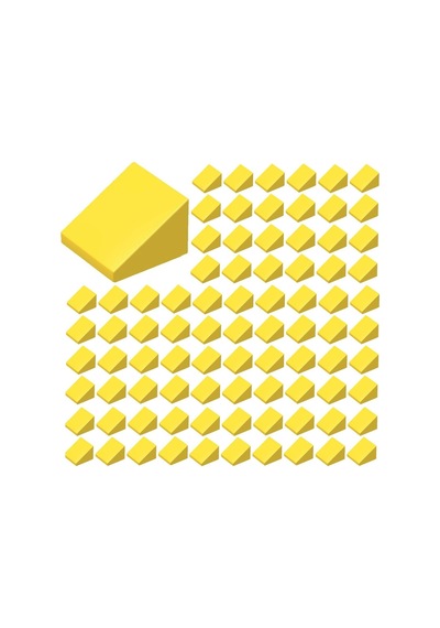 Yedek Parçalar: Slope: 100 Adet 1x1x2/3 Sarı - Yellow 54200